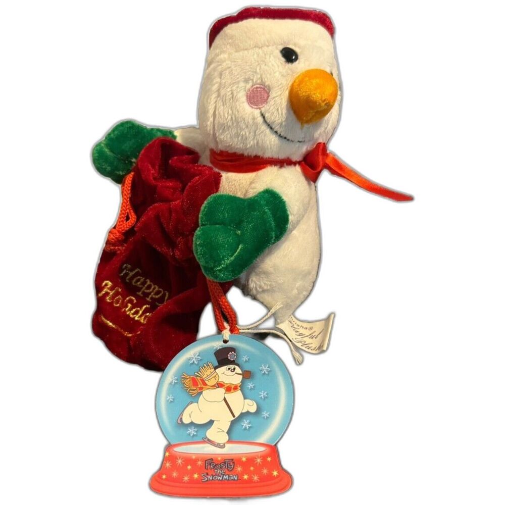 Chrisha Playful Plush Frosty The Snowman 2008 Christmas Gift Bag Toy With Tags